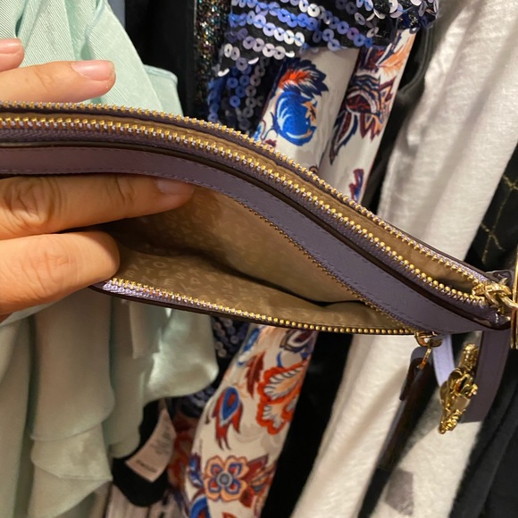 Kate spade pouch wristlet pouchette violet purple - Picture 2 of 4